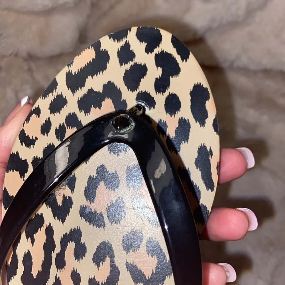 NWOT Kate Spade Flatbush Leopard print Flip Flops -